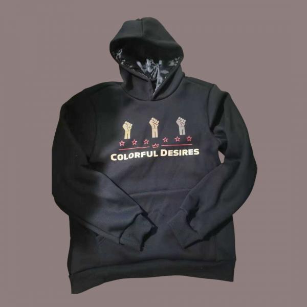 Colorful Black Silk Hoodie picture