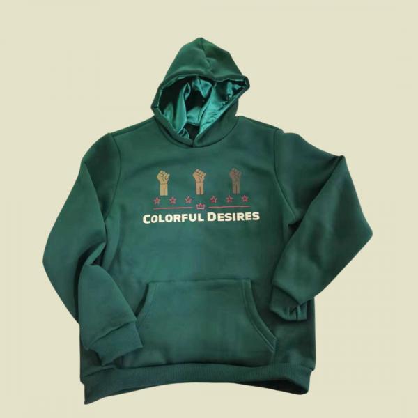 Colorful Green Silk Hoodie picture