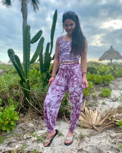 Purple Boho Pants picture