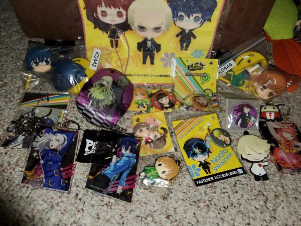 Persona 4 characters straps and stands FOR Naoto and Chie picture