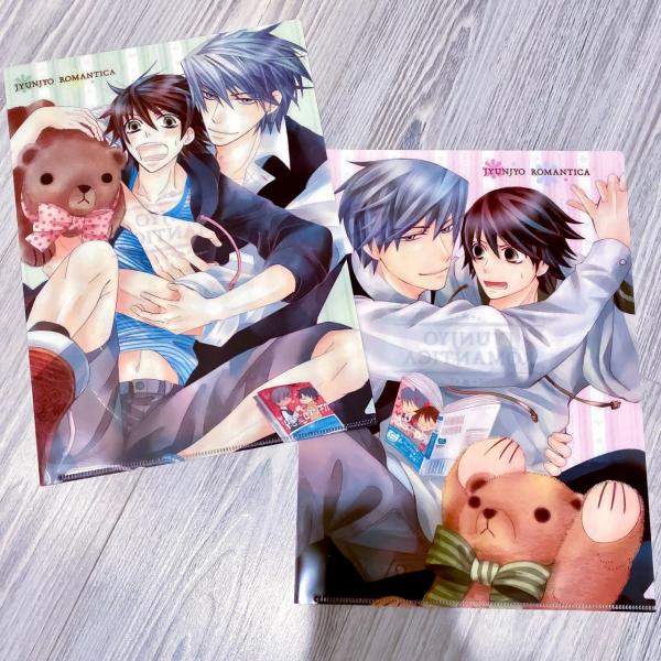 Junjou Romantica clear folders files set of 2 Yaoi BL picture