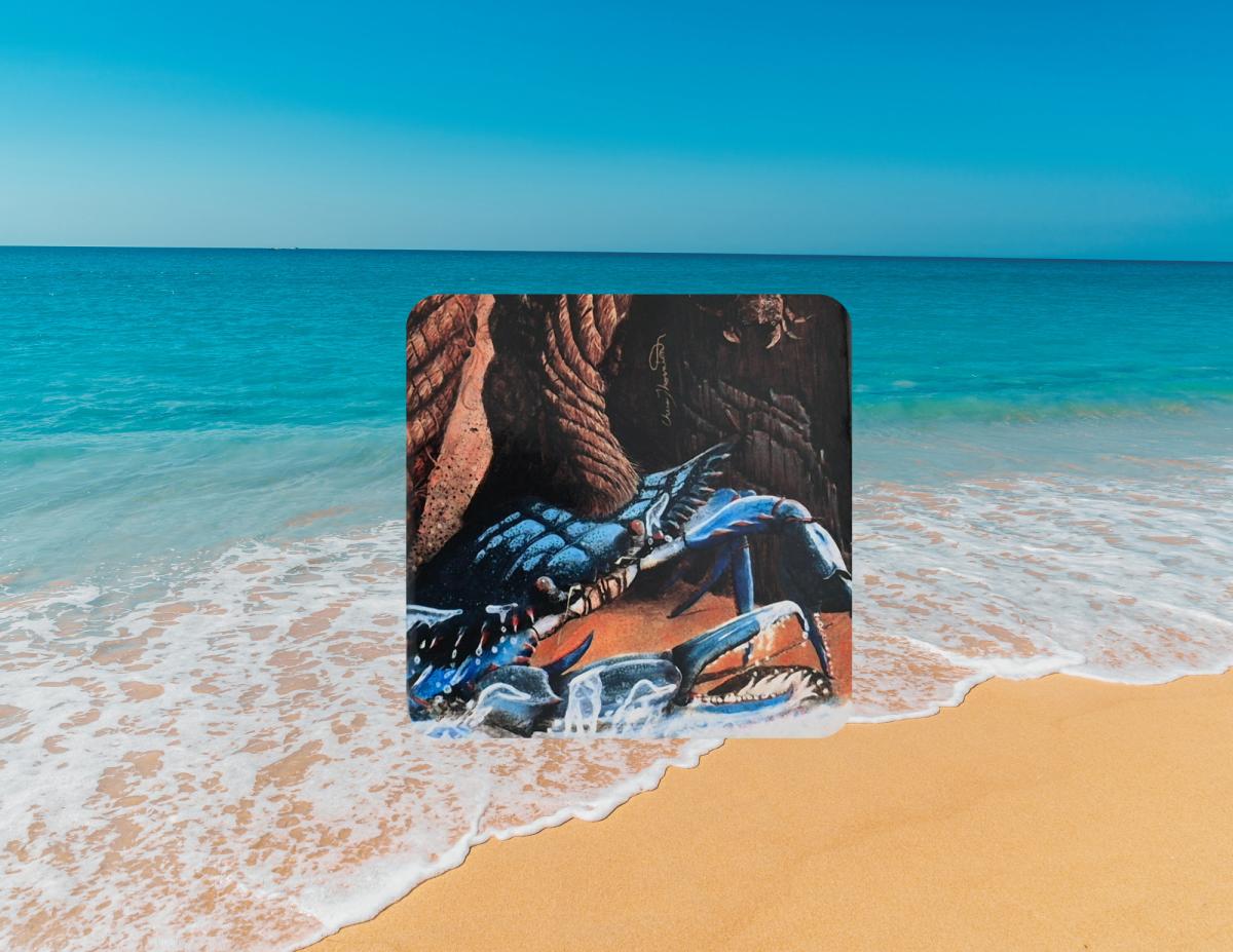 Buster the Blue Crab Ceramic Coaster picture