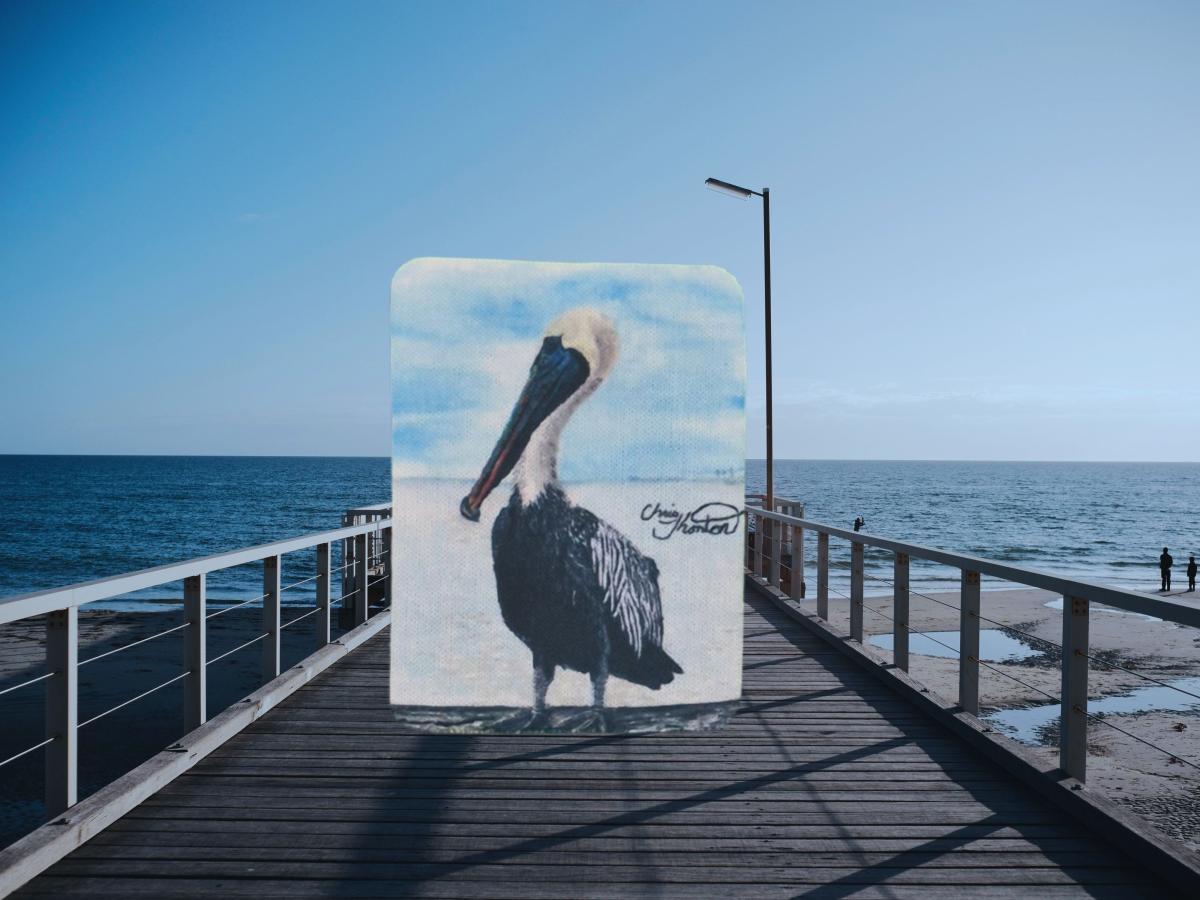 Henrietta the Fairhope Pier Pelican Magnet picture