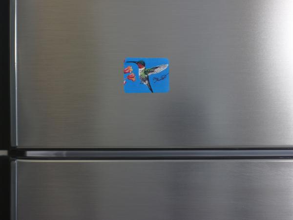 Rhonda the Ruby-throated Hummingbird Magnet