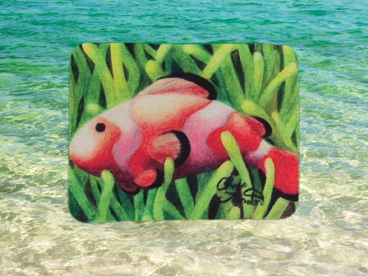 Clownfish In Green Magnet picture