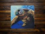 Juan the Loggerhead Sea Turtle Ceramic Coaster