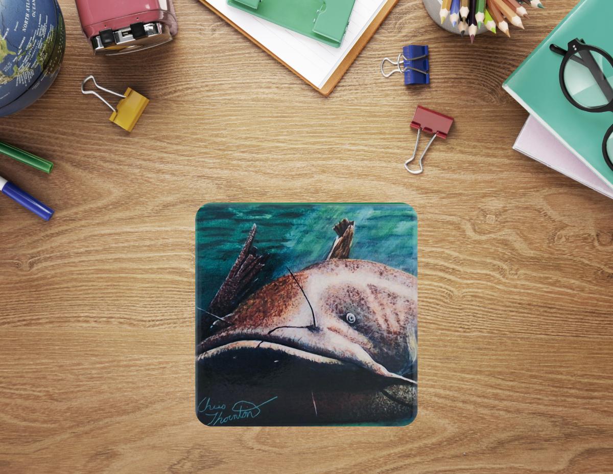 Flathead Frankie Ceramic Coaster picture