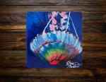 Jellyfish in the Deep Ceramic Coaster