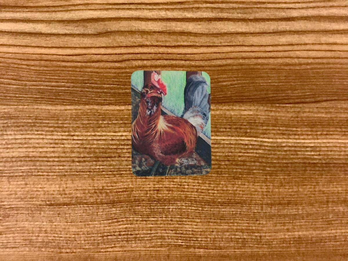 Sandie the Big Red Rooster Magnet picture
