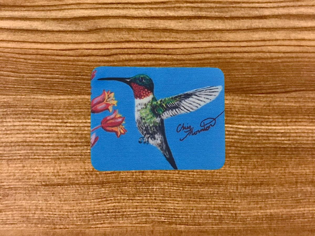 Rhonda the Ruby-throated Hummingbird Magnet picture