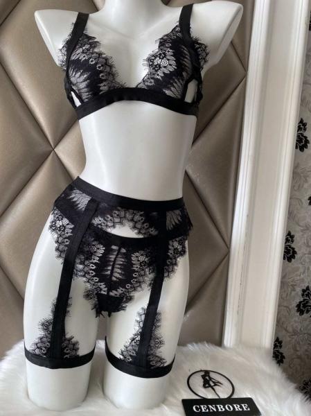 Black Lacey 3 piece