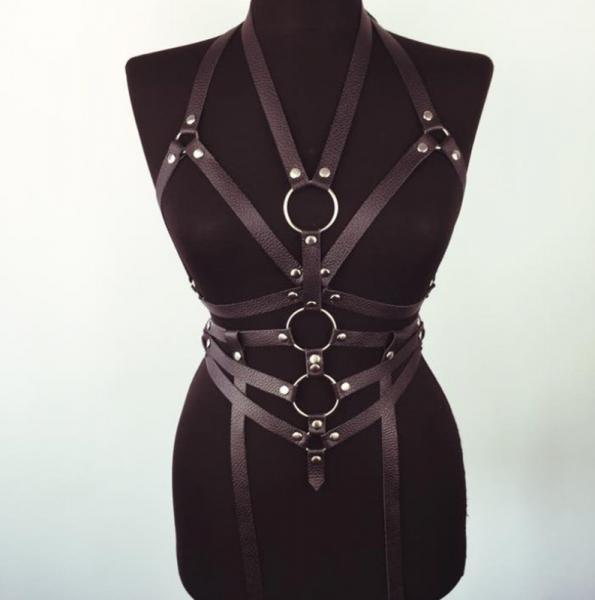 Leather bra corset