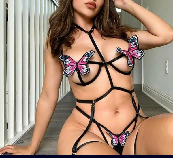 Butterfly 3 piece lingerie picture