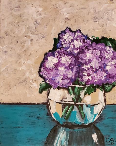 "Hydrangea Study" by Cat Bradly