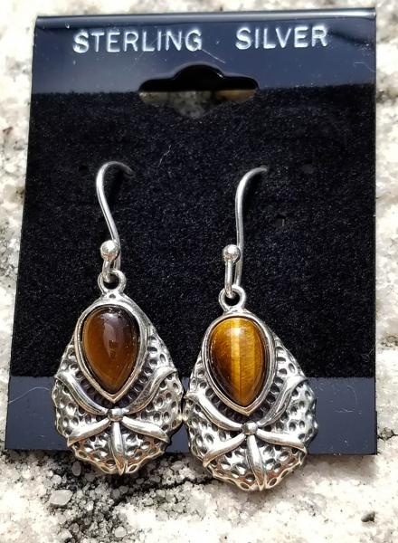 Sculptural Tiger's Eye Earrings picture