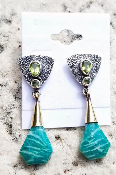Topaz & Amazonite Earrings