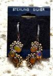 Sculptural Mexican Fire Opal Earrings