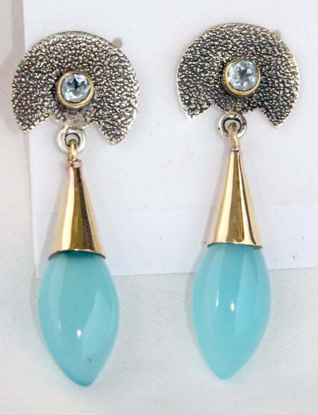 Topaz & Chalcedony Earrings picture