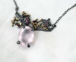 Sculptural Rose Quartz Necklace