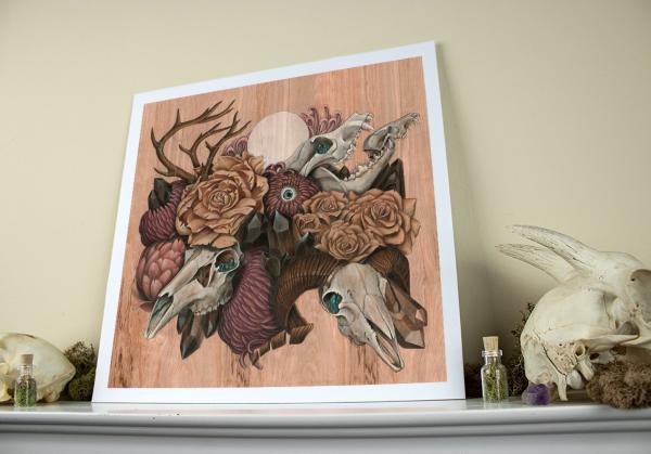 Skull Garden 12 x 12 Fine Art Giclee Print picture