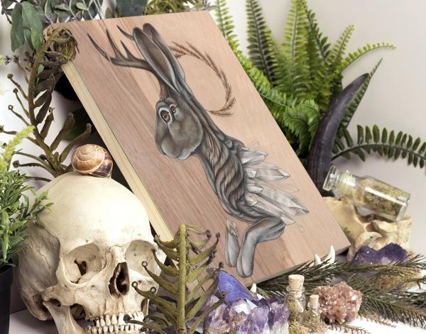 Jackalope Geode 11 x 14 Fine Art Giclee Print on Wood picture