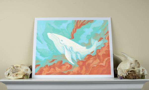 Sky Whale 11 x 14 Fine Art Giclee Print picture