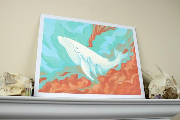 Sky Whale 11 x 14 Fine Art Giclee Print picture