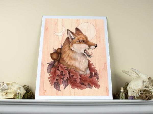 Autumnal Fox 11 x 14 Fine Art Giclee Print picture