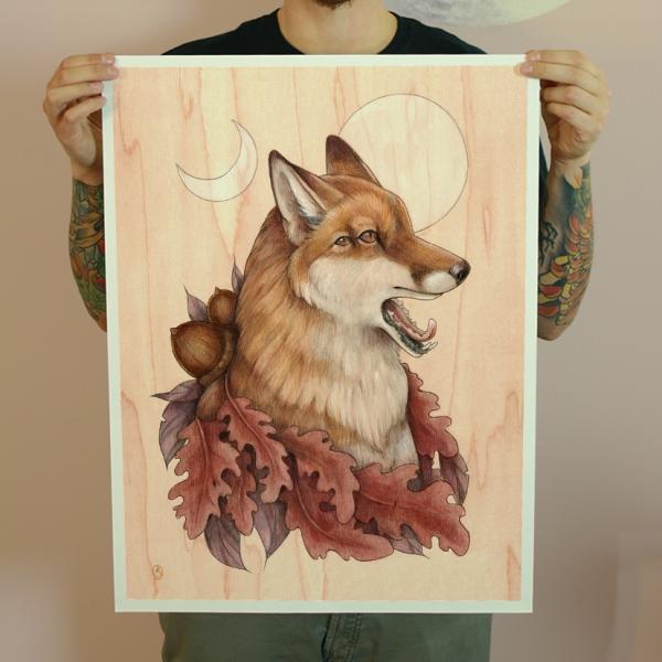 Autumnal Fox 18 x 24 Fine Art Giclee Print picture