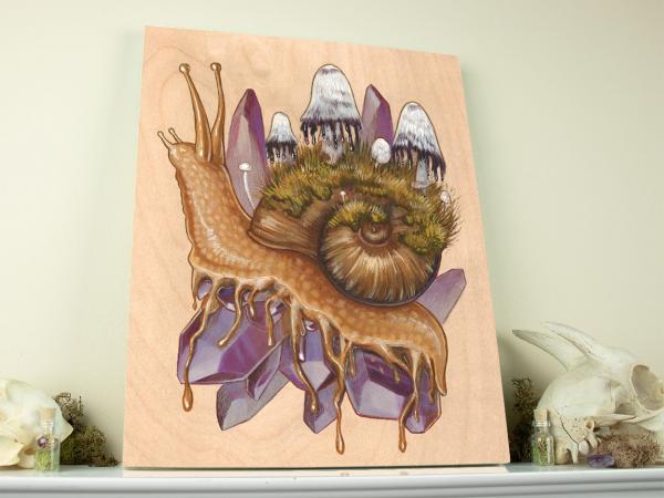 OK Shroomer 11 x 14 Fine Art Giclee Print on Wood picture