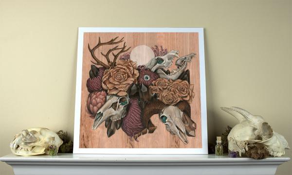 Skull Garden 12 x 12 Fine Art Giclee Print picture