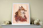 Autumnal Fox 11 x 14 Fine Art Giclee Print