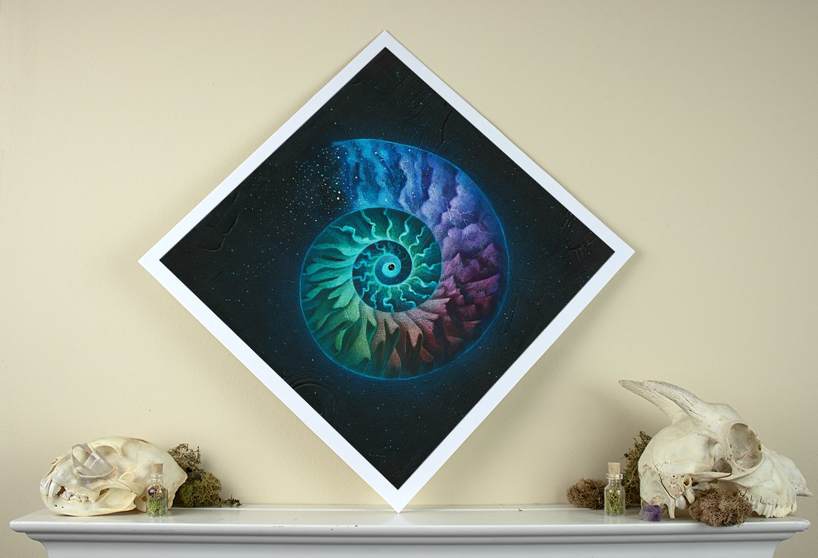 Golden Spiral II 12 x 12 Fine Art Giclee Print picture