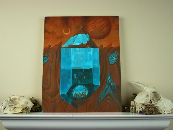 Agartha 11 x 14 Fine Art Giclee Print on Wood