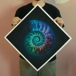 Golden Spiral II 18 x 18 Fine Art Giclee Print