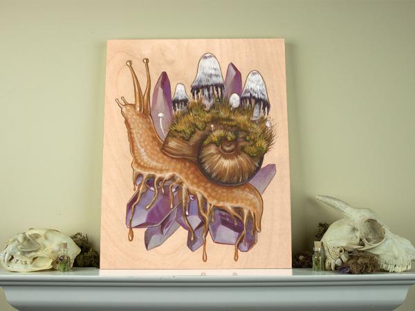 OK Shroomer 11 x 14 Fine Art Giclee Print on Wood picture