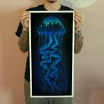 Diluvian Jellyfish Civilization 12 x 24 Fine Art Giclee Print