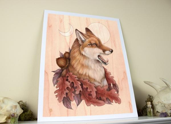 Autumnal Fox 11 x 14 Fine Art Giclee Print picture