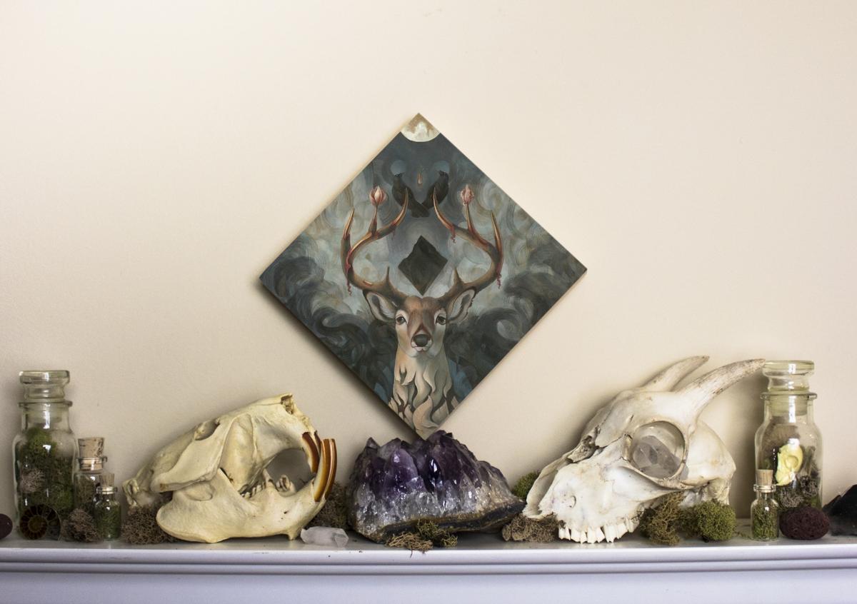 Golden Teacher 6 x 6 Fine Art Giclee Print on Wood picture