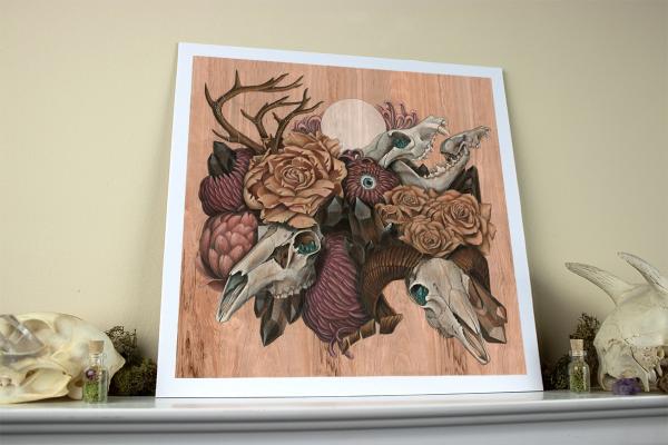 Skull Garden 12 x 12 Fine Art Giclee Print picture