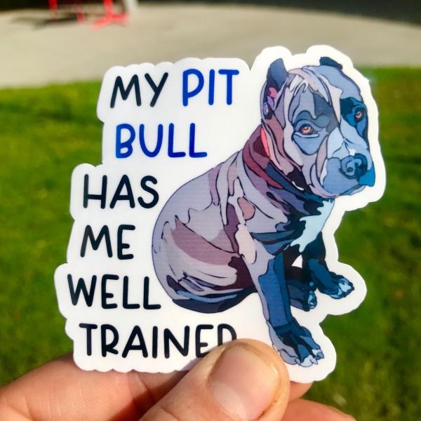 Pit Bull Dog Permanent Vinyl Sticker (Water and UV Proof)