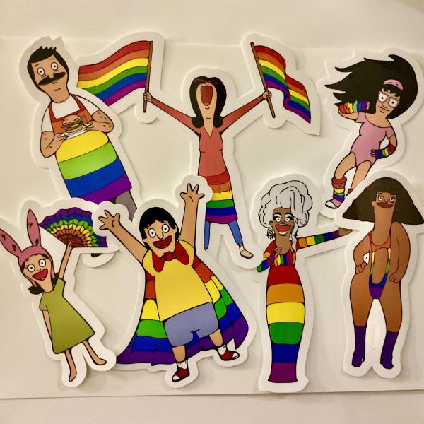 Bob’s Burgers Gay Pride Stickers