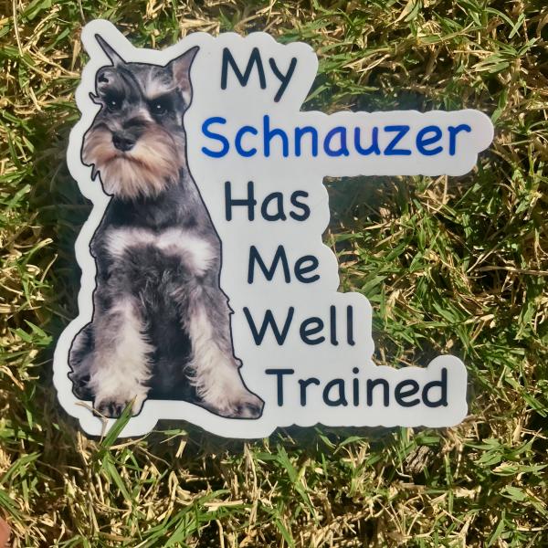 Schnauzer Dog Permanent Vinyl Sticker (Water and UV Proof) picture