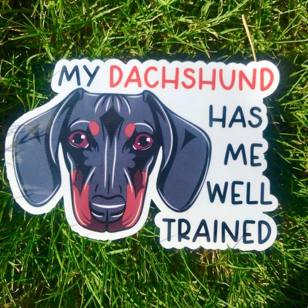 Dachshund Dog Permanent Vinyl Sticker (Water & UV Proof)