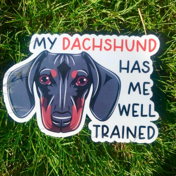 Dachshund Dog Permanent Vinyl Sticker (Water & UV Proof) picture