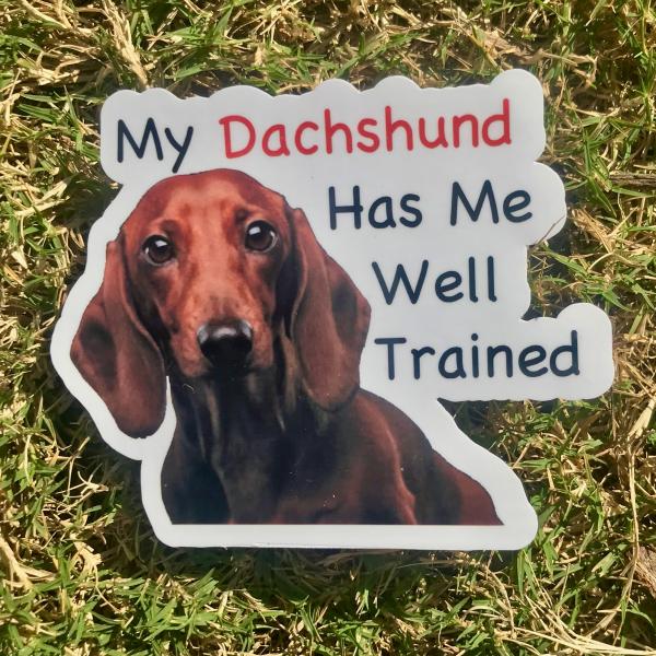 Dachshund Dog Permanent Vinyl Sticker (Water and UV Proof) picture