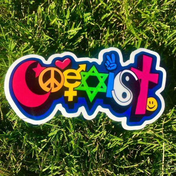 COEXIST Permanent Vinyl Sticker (Water and UV Proof) picture