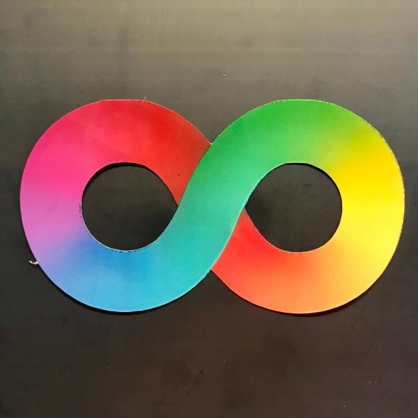 Two (2) Rainbow Infinity Permanent Vinyl Stickers (Water and UV Proof)