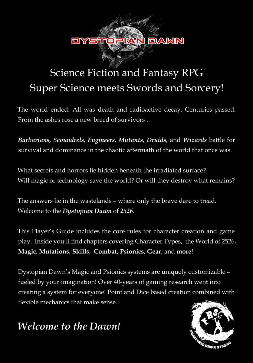 Dystopian Dawn Player's Guide (Softcover) picture