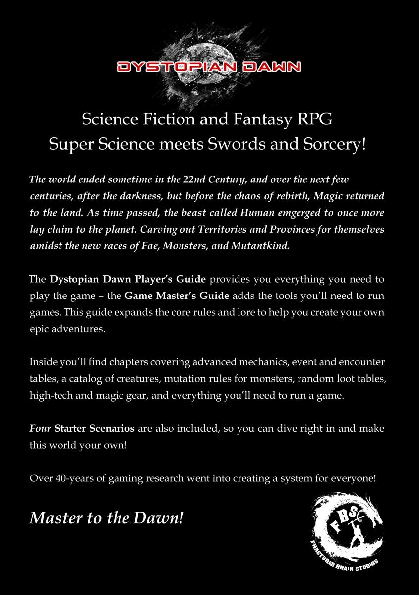 Dystopian Dawn Game Master's Guide (Softcover) picture